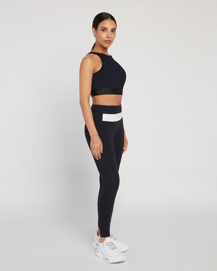 Rosie 7'8 Legging  - Black/White