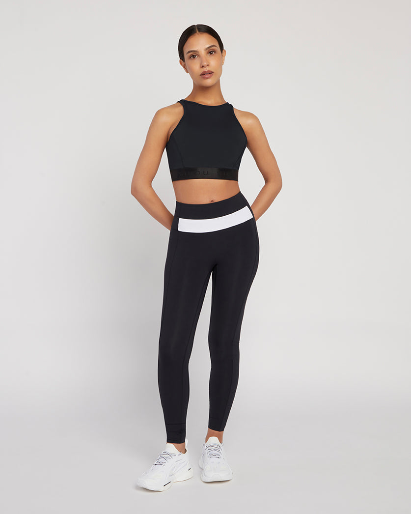 Rosie 7'8 Legging  - Black/White