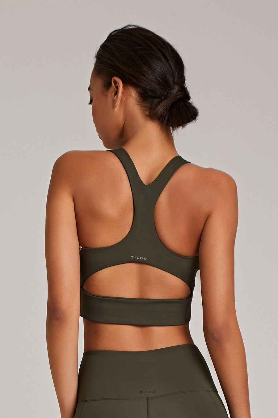 Tara Crop - Olive / White