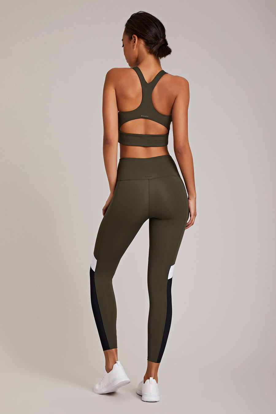Tara Crop - Olive / White